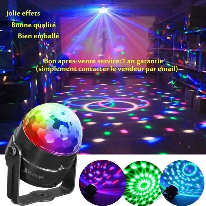 BreezeLampe de Scène RGB 5W 220V Commande Sonore Jeux de Lumière Disco