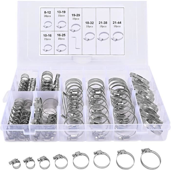 Lot De 6 Colliers De Serrage Pour Tuyaux 75-80 Mm - Acier Zingué, Fixation Murale Facile