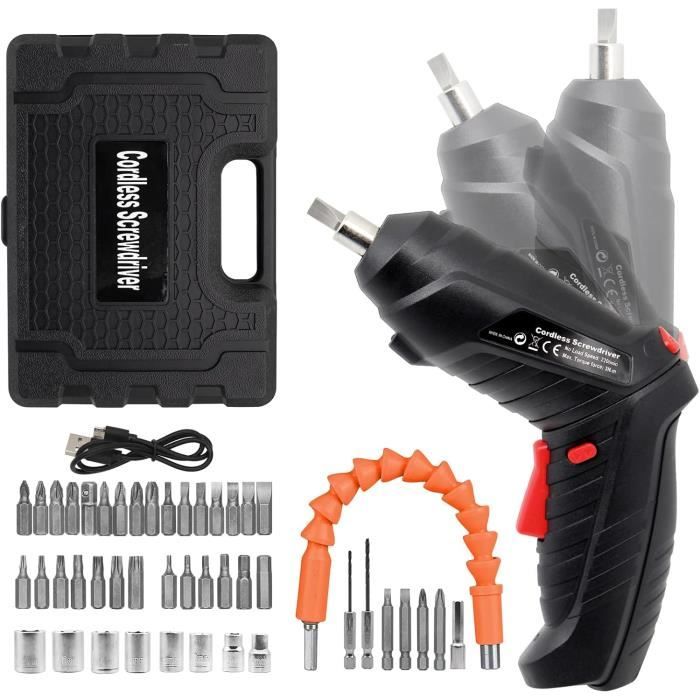 Visseuse-dévisseuse Sans Fil MANUPRO 3,6V Avec Accessoires - Parfait Bricolage