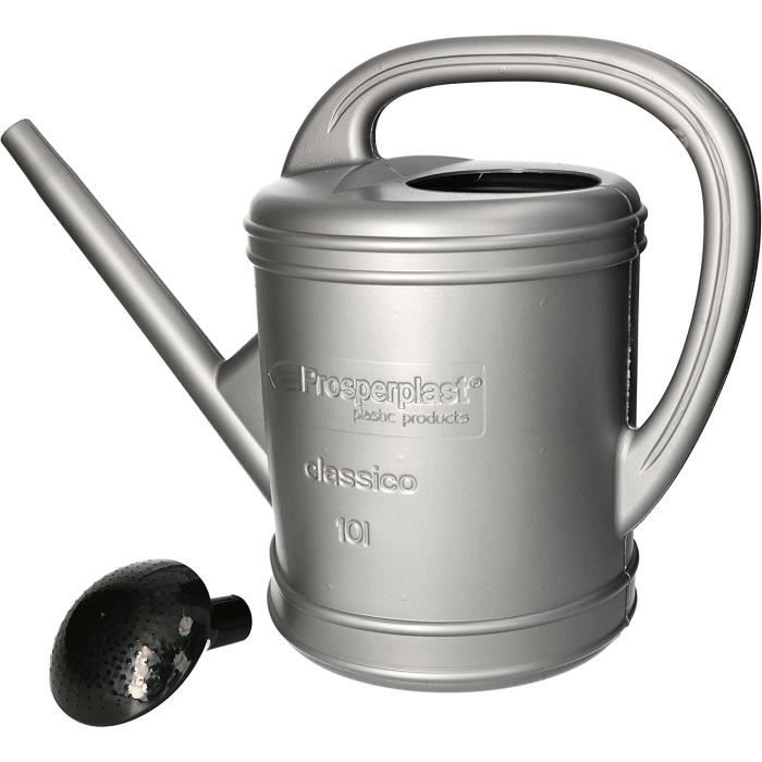 Arrosoir En Zinc Argenté 5 Litres Avec Douchette - Classique & Durabilité Pour Jardin & Balcon