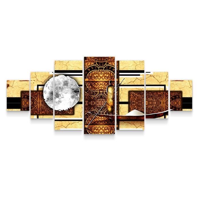 Startonight Grand Format Art Encadré Explore Le Monde, Impression De Photos Sur Toile XXL Imprimée Tableau Motif Moderne Déco D'art 7 Pieces Tendu Sur Chassis 100 X 240 Cm