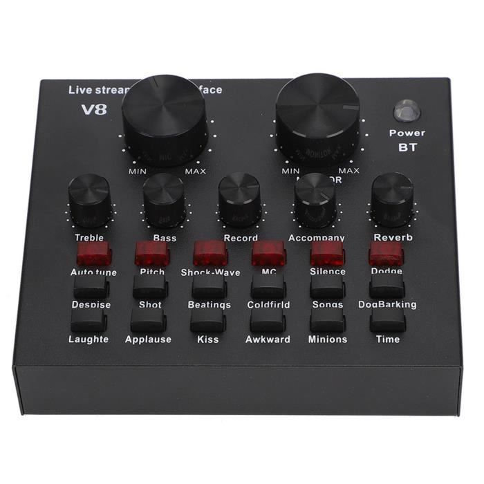 Carte Son V8 Professionnelle - Mixeur DJ Externe Pour Téléphone Et Ordinateur