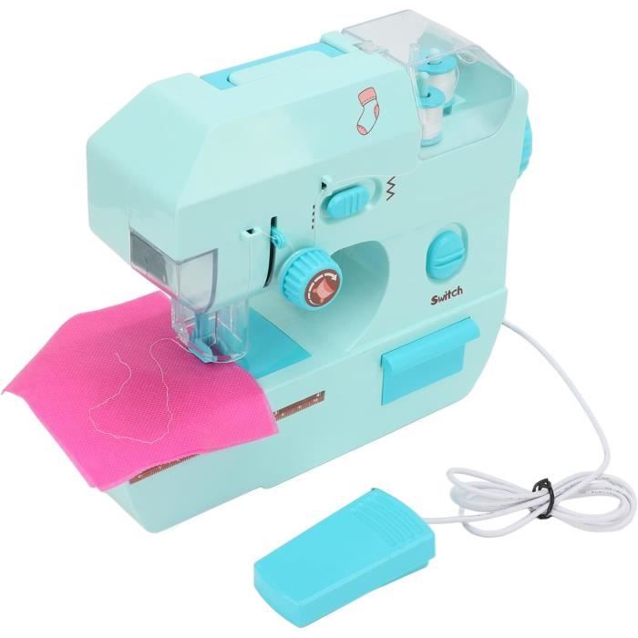 Senderpick – Machine à coudre électronique 26.5x13x22.5cm – Double vitesse avec pédale – 5 types de couture – Lumière LED intégrée (rose