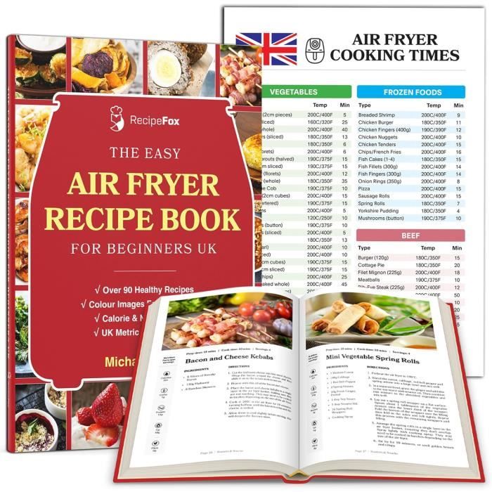 Airfryer Cookbook Kit 2023-24 : Livre De Recettes Pour Friteuse À Air  Facile Pour Débutants Uk + Guide De Cuisson Pour Friteu[H569] - Cdiscount  Electroménager