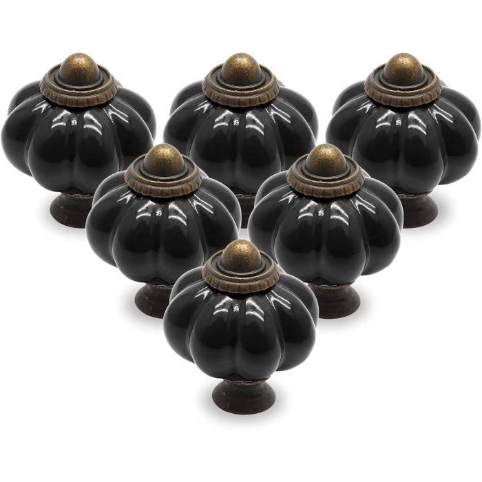 5 Boutons De Porte Et Tiroir En Céramique Blanche – Style Shabby Chic – Années 90 Avec Défauts