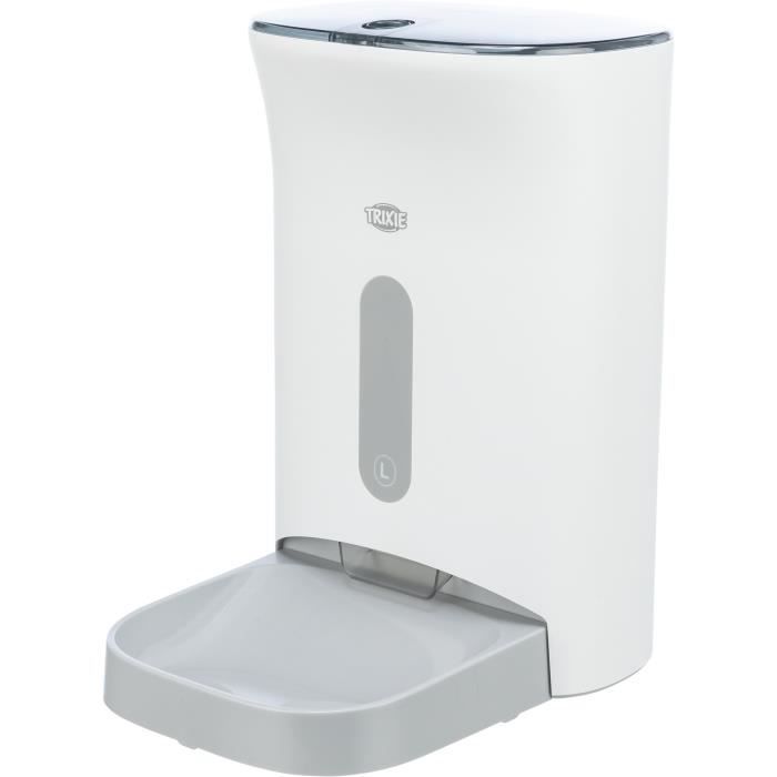 Distributeur automatique de nourriture TRIXIE TX8 2.0 - 45L - 24 × 38 × 19 cm - Blanc et gris