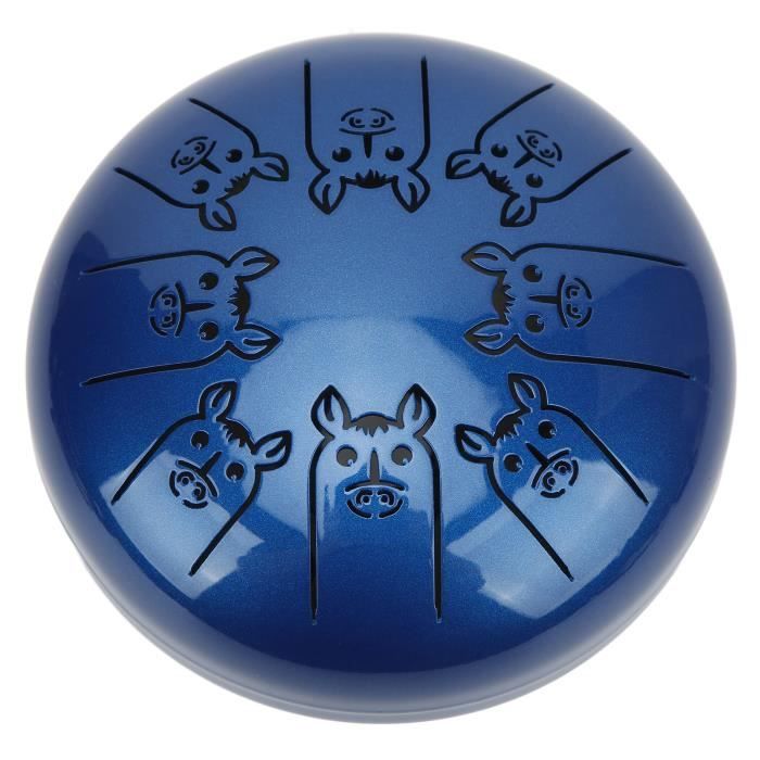 Tambour à Langue En Acier 15 Notes Ré Majeur 356 Mm – Bleu Marine, Sac + Maillets Inclus