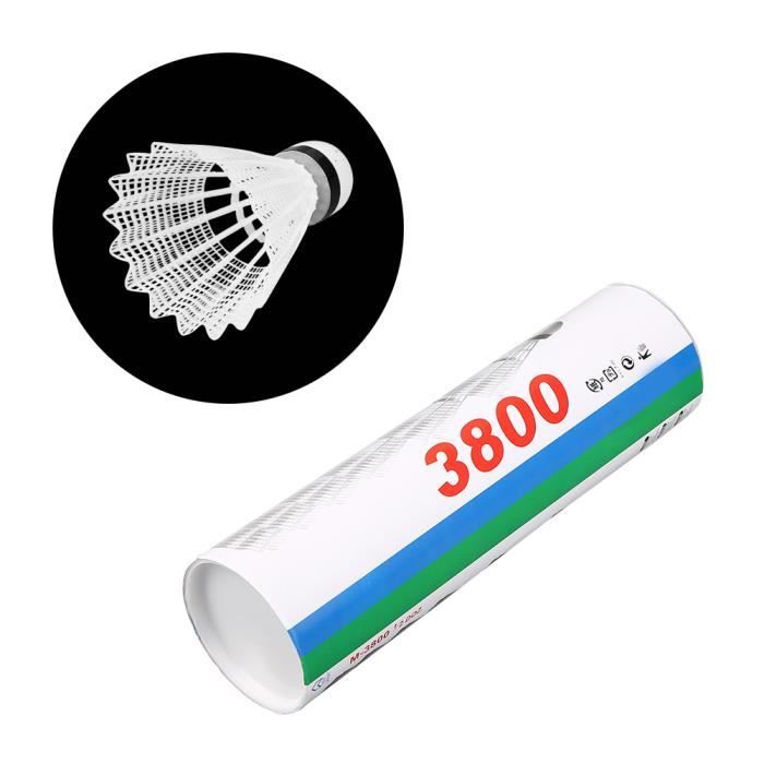 Lot De 12 Volants De Badminton – Plume Et Mousse – Performance Stable – Idéal Pour Entraînement, Compétition Ou Jeux – Blanc (Raquette Non Incluse)