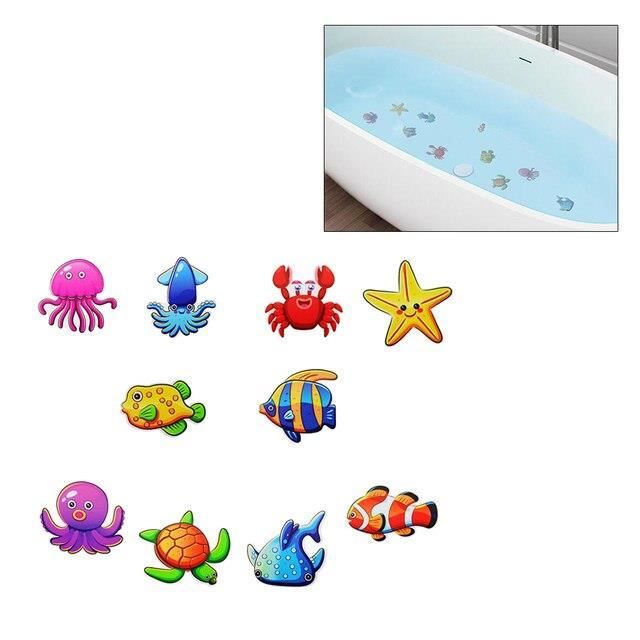 Autocollants Antidérapants Pour Baignoire - Lot De 6 Carrés Roses + Grattoir - Zaplyte