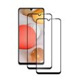 [2 Pack] Noir verre trempé + Coque étui Téléphone pour Samsung Galaxy A42 5G 6.6" Silicone Transparent TPU-1