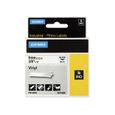 DYMO Rhino - Etiquettes Industrielles Vinyle 9mm x 5.5m - Noir sur Blanc - Adhésif - Transfert thermique-1