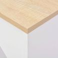 645•Official Table de bar-Table de Bistrot Table de Comptoir Table de Cuisine Simplicity avec tablette amovible Blanc 138x39x110 cm-1