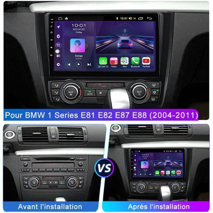 AWESAFE Autoradio Android 12 pour BMW 1 Series E81 E82 E87 E88