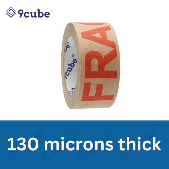 Pack And Move - Lot 6 Rouleaux Ruban Adhésif Kraft "fragile" Pour Emballage Et Déménagement - 50