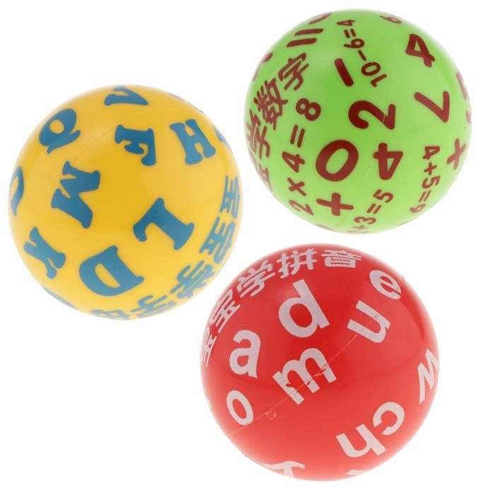 Jeu de 3 mini ballons de plage gonflables pour enfants - HOMYL - Alphabet -  7.5cm - Cdiscount Jeux - Jouets