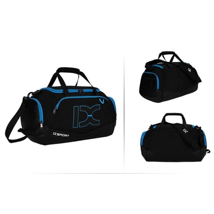 Sac De Sport 54L Extensible Homme Femme Avec Compartiment Chaussures Et Humide - Noir