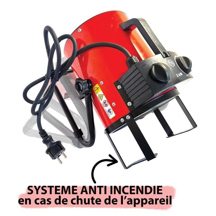 Chauffage D'atelier électrique Güde GEH 3000 - Radiateur Soufflant 3000W - Modèle G85124 Neuf