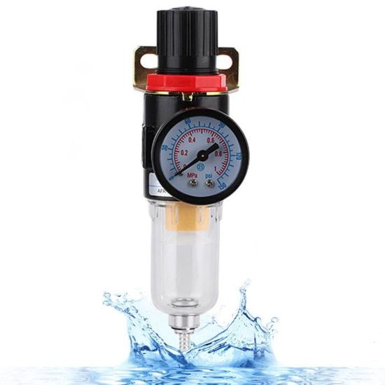 Régulateur Filtre à Air Comprimé Combo 1/4 NPT Avec Vidange Automatique - Neuf Pour Compresseur