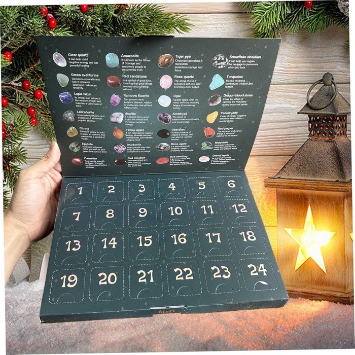 Calendrier De L'Avent 2025 Pierres Et Minéraux - 24 Pierres Naturelles Pour Enfants - Jeu éducatif Scientifique Noël 4 Ans Et Plus
