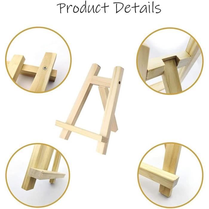 Mini Chevalets En Bois, Petit Chevalet Pour Peintures, Support Sur Toile, Chevalet Compact Pliable, Cartes De Visite, Albums Photos, Travaux De