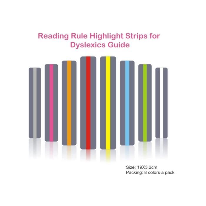 Règles de suivi de lecture avec ligne pour dyslexie, tdah, 16 pièces -  AliExpress