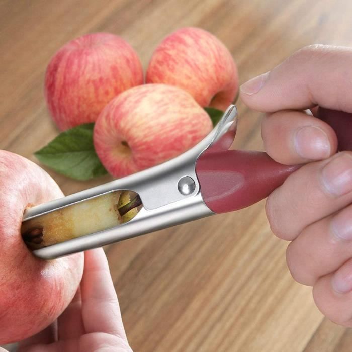 Coupe pomme découpe pomme Acier inoxydable rouge - Cdiscount Maison
