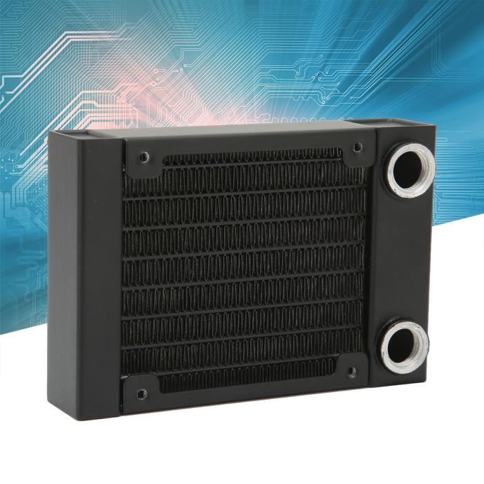 Radiateur Refroidissement Liquide PC - 18 Tubes Aluminium, 240 Mm, Noir - Pour Watercooling CPU Haute Performance - 9