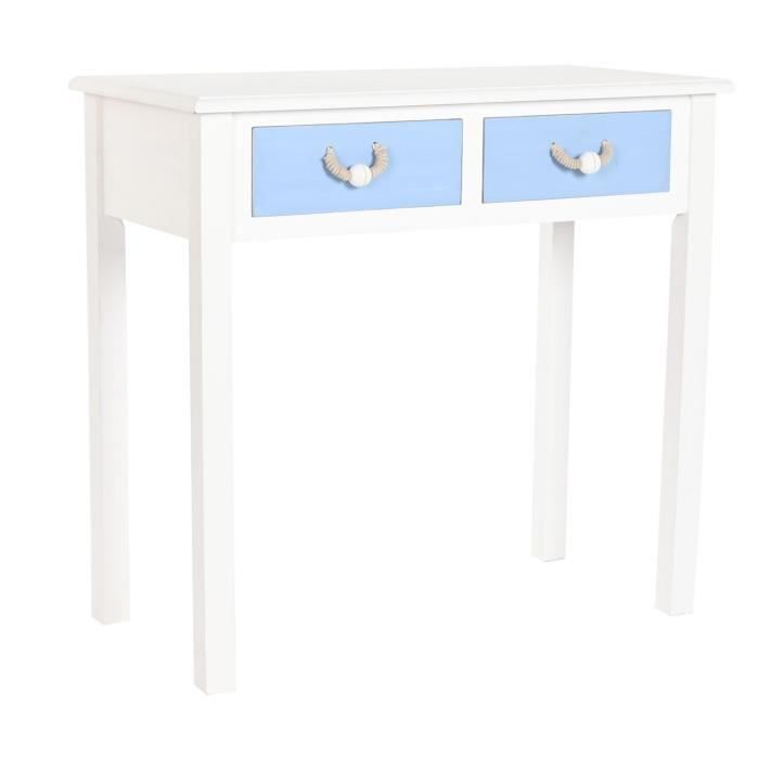 Console blanc 3 tiroirs table entrée maison table couloir - Ciel