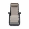 Lot de 2 fauteuils relax – Patrick – Textilène. pliables. multi-positions. taupe-3