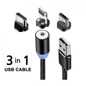 Câble Magnétique De Charge Pour Nokia 7.1 - USB-C/Micro USB, 1m, 2A, Nylon - Neuf K-S-Trade