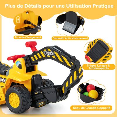 Tracteur Tractopelle Électrique Enfant 6v Effets Lumineux Sonores à Prix Tracteur Tractopelle Électrique Enfant 6v Effets Lumineux Sonores à Prix