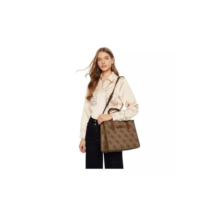 Sac à Main Guess Pliable Type Portefeuille - Pois Doux - Couleur Taupe/marron/beige - Neuf Avec étiquettes