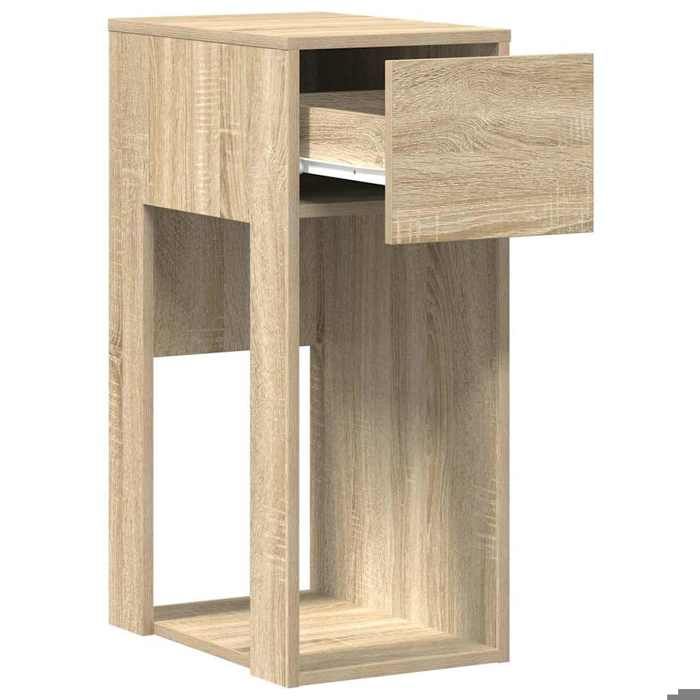 VidaXL Support Tour D'Ordinateur Avec Tiroir - Chêne Sonoma 30x44x74 Cm - Rangement PC Bureau Stable Et Pratique