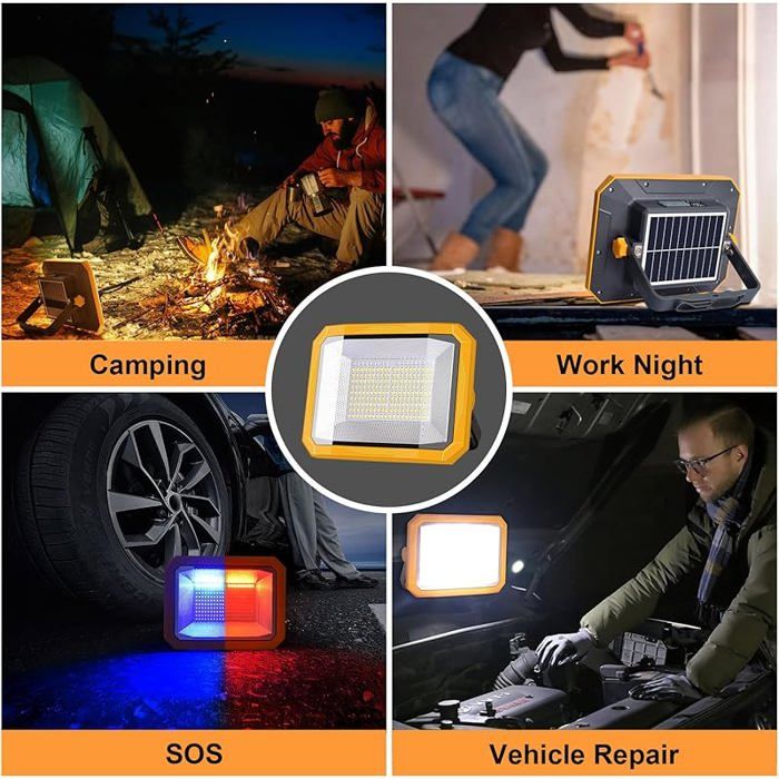 Lampe De Poche LED Super Lumineuse / Torche Portative Rechargeable 10000 Lumens Mise Au Point Zoomable 4 Modes Haute Moyenne Basse Stroboscopique Tanch