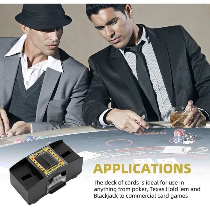 Miawtro Mélangeur De Cartes Électrique Pour 2 Jeux - Poker UNO Blackjack USB-C Ou Piles