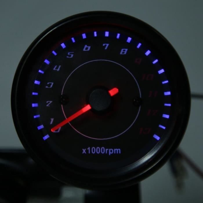 Compteur de vitesse pour moto, 60 V universel, compteur kilométrique,  tachymètre, affichage LCD numérique, jauge de moto : : Auto
