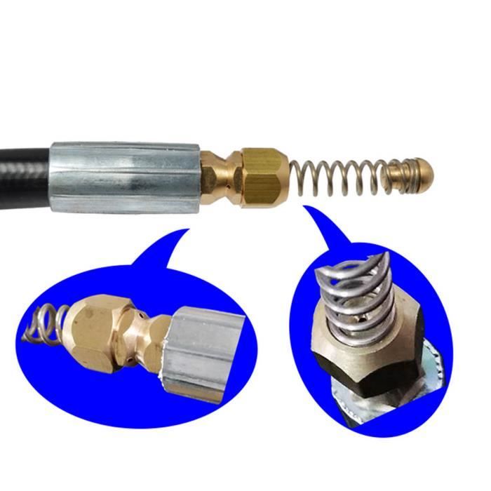 Buse De Nettoyage Canalisations 3/8 - Acier Inoxydable, Pour Nettoyeur Haute Pression - Pour Déboucher égouts, Tuyaux De Vidange