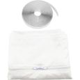 Tissu joint fenêtre – ULISEM – 400 cm blanc – Étanchéité optimale – Pour climatiseur mobile, fenêtres à battants et manivelle