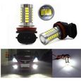 Ampoules H11 LED 33 SMD 6500K Blanc antibrouillard Nissan Juke F15 2010-2013-0