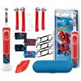 Brosse à dents électrique Oral-B Vitality Spiderman avec accessoires-0