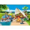 PLAYMOBIL - Family Fun Famille de campeurs - Figurine miniature - Camping en famille-0