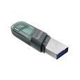 Clé USB Sandisk 128 Go iXpand Flash Drive Flip avec Port Apple Lightning et Port USB 3.1 Flash Mémoire Stick-0