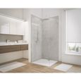 Lot de 2 panneaux muraux Décodesign DÉCOR, 100x210 cm, revêtement pour douche et salle de bains, pierre gris clair, Schulte-0