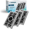 3X Wessper Filtre antibactérien pour réfrigérateur Whirlpool, Indesit, IKEA, KitchenAid, Hotpoint. Compatible avec Microban ANT001-0