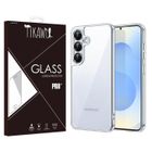 Tikawi Coque Samsung S25 (6.2") Transparente + Film de protection en Verre trempé HD, Gel Souple Haute Protection, Fine et légère