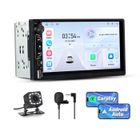 AWESAFE Autoradio 2 Din Carplay Android Auto sans Fil 7 Pouces IPS Écran Tactile avec Bluetooth GPS Type-C USB AUX Caméra de Recul