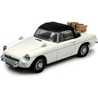 Voiture ancienne blanche 1/43 - HTC - modèle MGB - pour enfant - intérieur