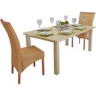 vidaXL Chaises de salle à manger 2 pcs Marron Rotin naturel