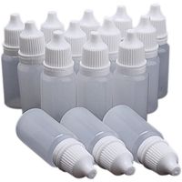 50 PCS Compte-Gouttes vides en Plastique Blanc translucide Souple Bouteilles Liquide Eye Dropper Squeezable 10ml
