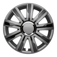 Enjoliveurs de roue 15 pouces grey-black pour Alfa Dacia Honda Land Rover Mitsubishi Saab Suzuki